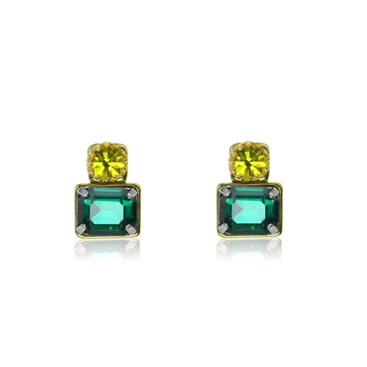 Heatwave Earring- Emerald/Gold Earring